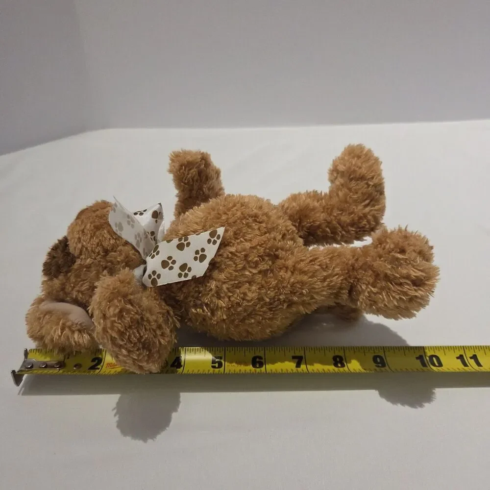 Gund Puppy Dog Plush 13039 Plush Gus Kirby Brown Patch Spot Bow 10